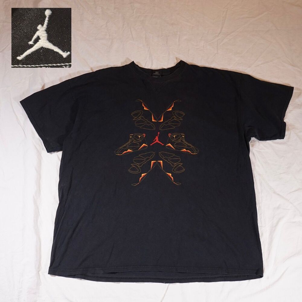 Jordan Vintage Graphic T Shirt Jordan 7 Citrus Colorway Matching Shirt 3XL